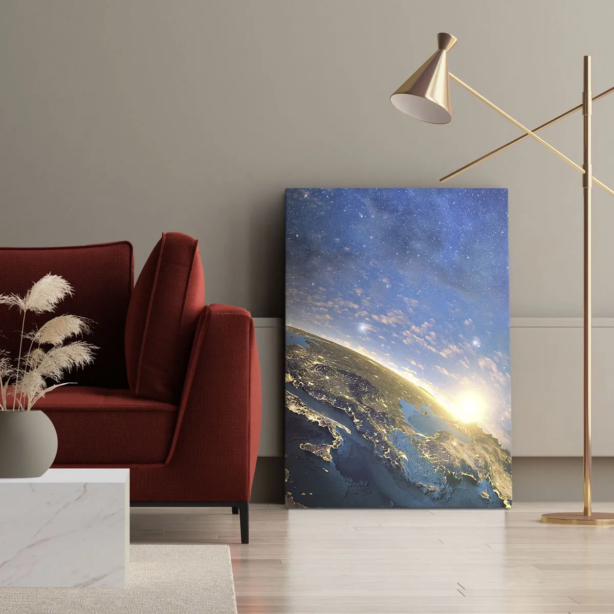 Canvastavla - Bild på duk - Låt oss titta på varandra på avstånd - 50x70 cm