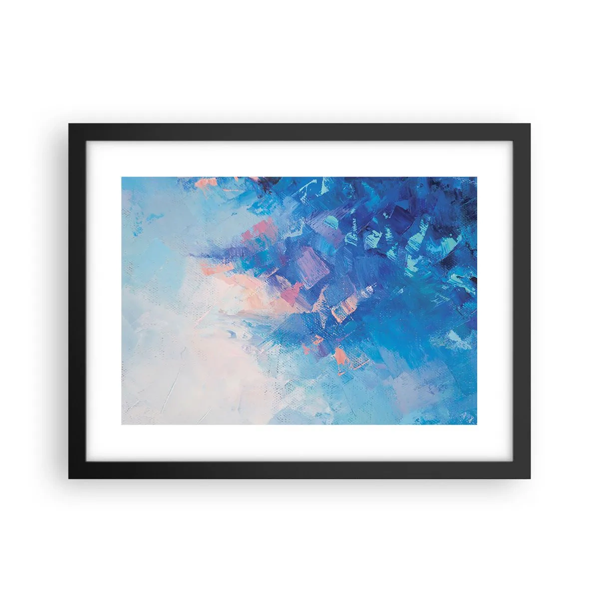 Affisch i svart ram - Vinterabstraktion - 40x30 cm