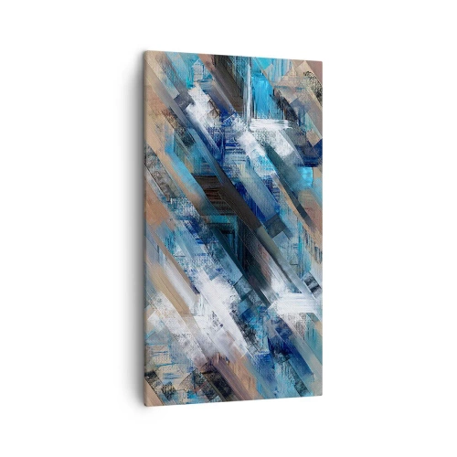Canvastavla - Bild på duk - På en blå sluttning - 45x80 cm