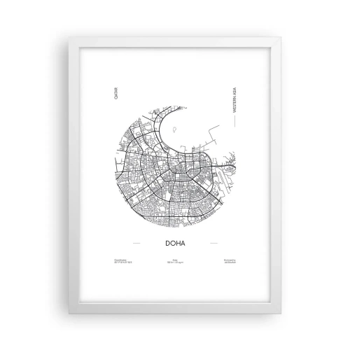 Affisch i vit ram - Dohas anatomi - 30x40 cm