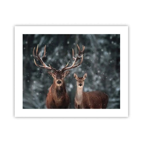 Affisch - Skogens herre med hustrun - 50x40 cm