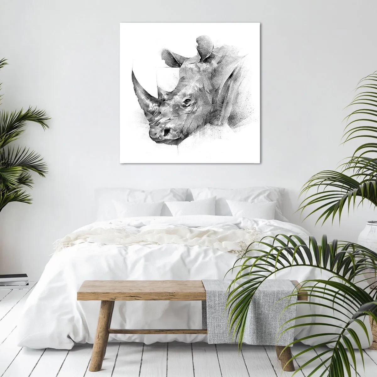 Canvastavla - Bild på duk - Afrikansk porträtt - 60x60 cm