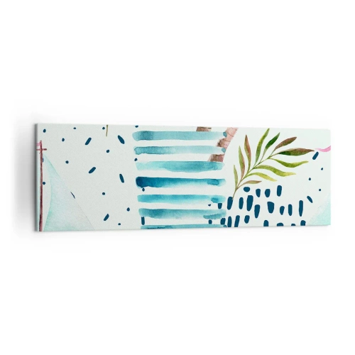 Canvastavla - Bild på duk - Semester under palmerna - 160x50 cm