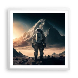 Affisch i vit ram - En ny utmaning - 60x60 cm