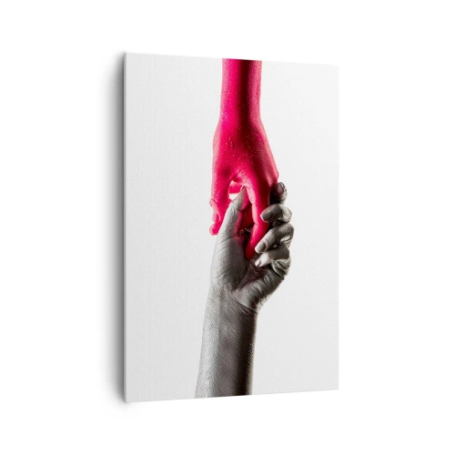 Canvastavla - Bild på duk - Tillsammans, dock annorlunda - 70x100 cm