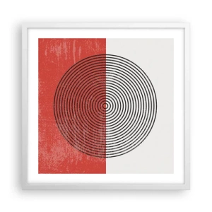 Affisch i vit ram - Mitt i prick - 50x50 cm