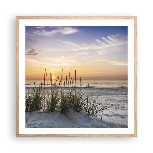 Affisch i ram av ljusek - Titta, tänk, känn - 60x60 cm