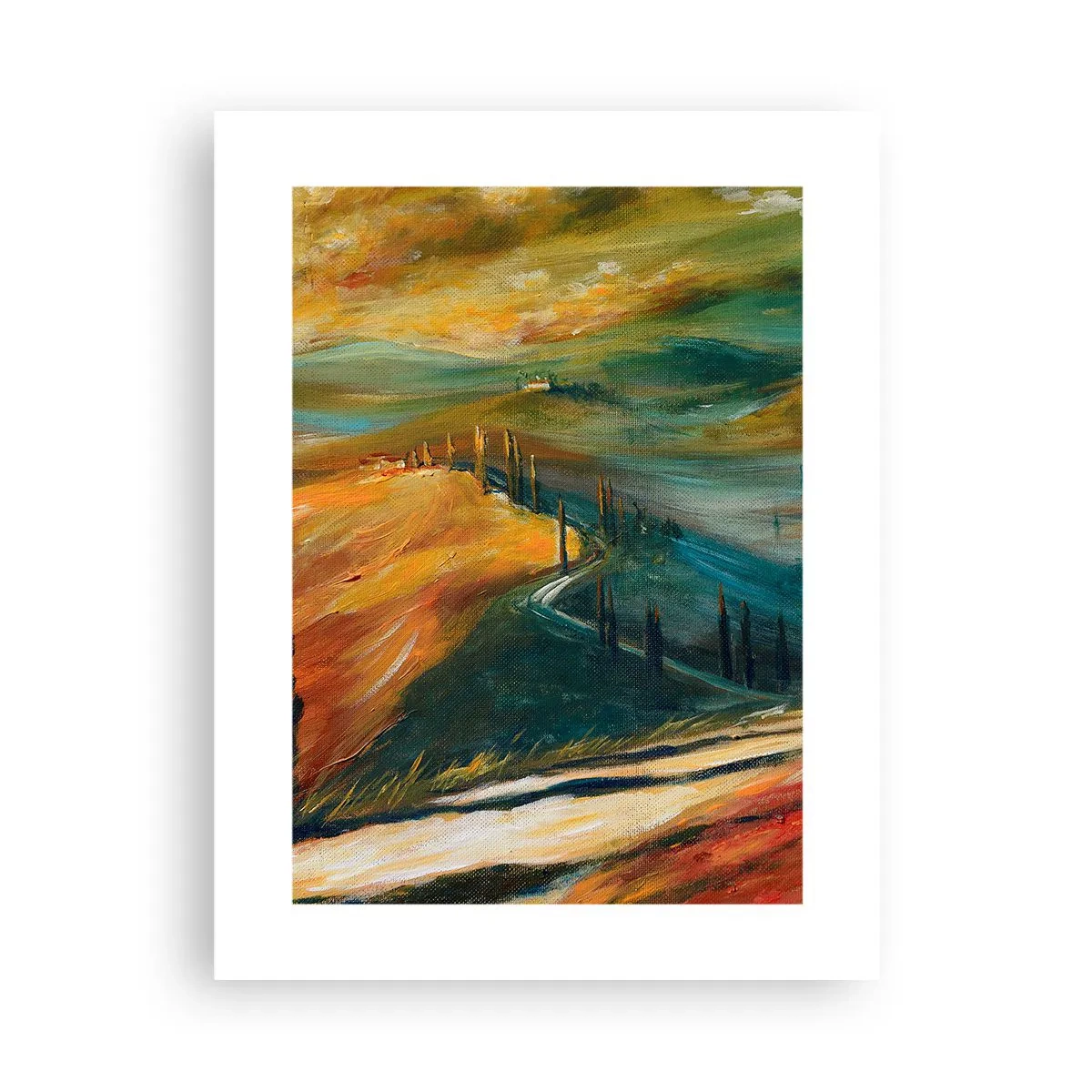 Affisch - Toskanskt landskap - 30x40 cm
