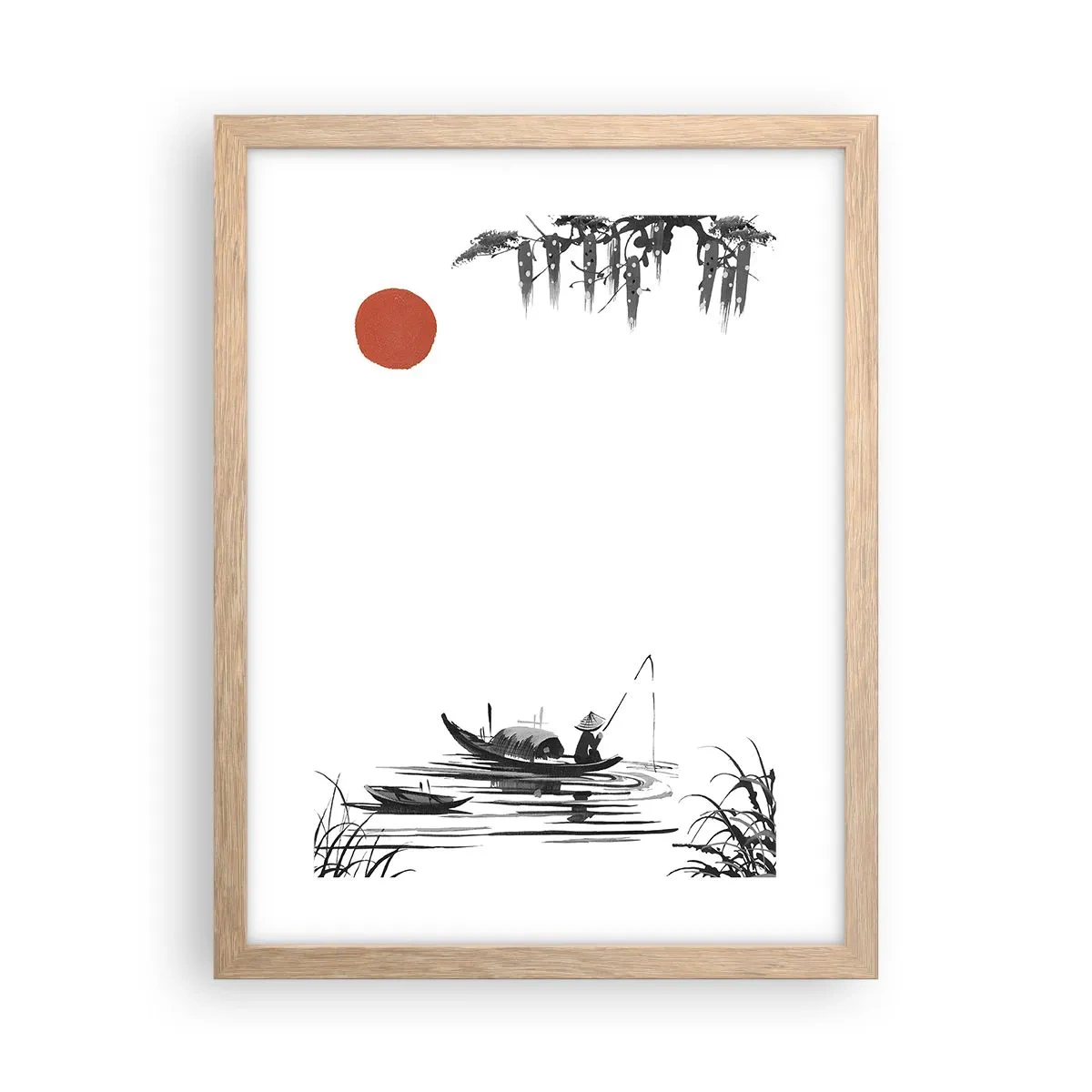 Affisch i ram av ljusek - Asiatisk eftermiddag - 30x40 cm