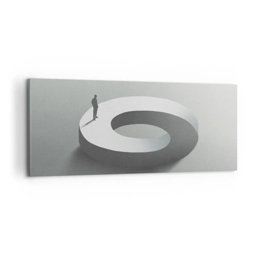 Canvastavla - Bild på duk - Och försök att vara klok - 100x40 cm