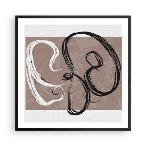Affisch i svart ram - Komposition - sökande efter fullständighet - 60x60 cm