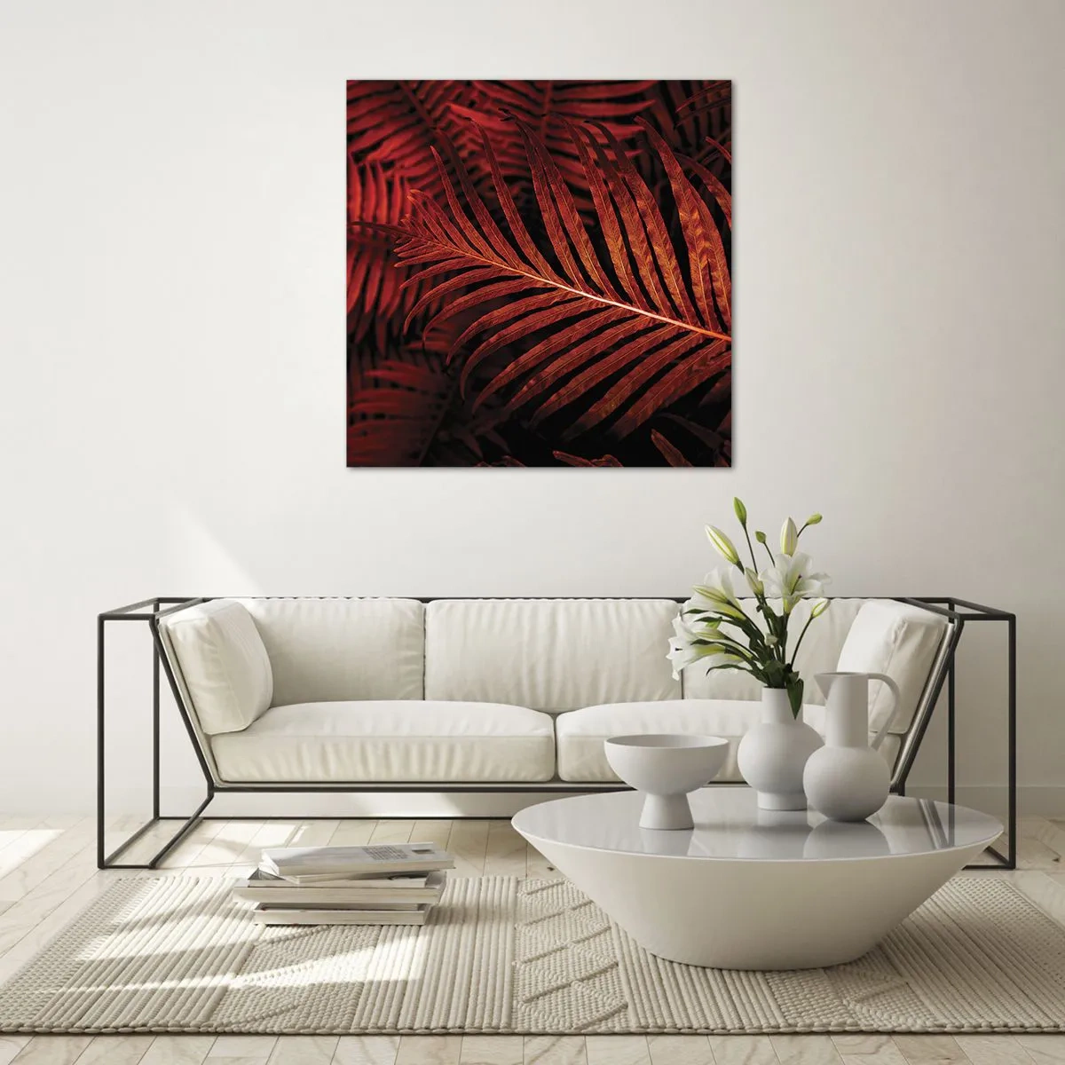 Glastavla - Bild på glas - Livets glöd - 40x40 cm