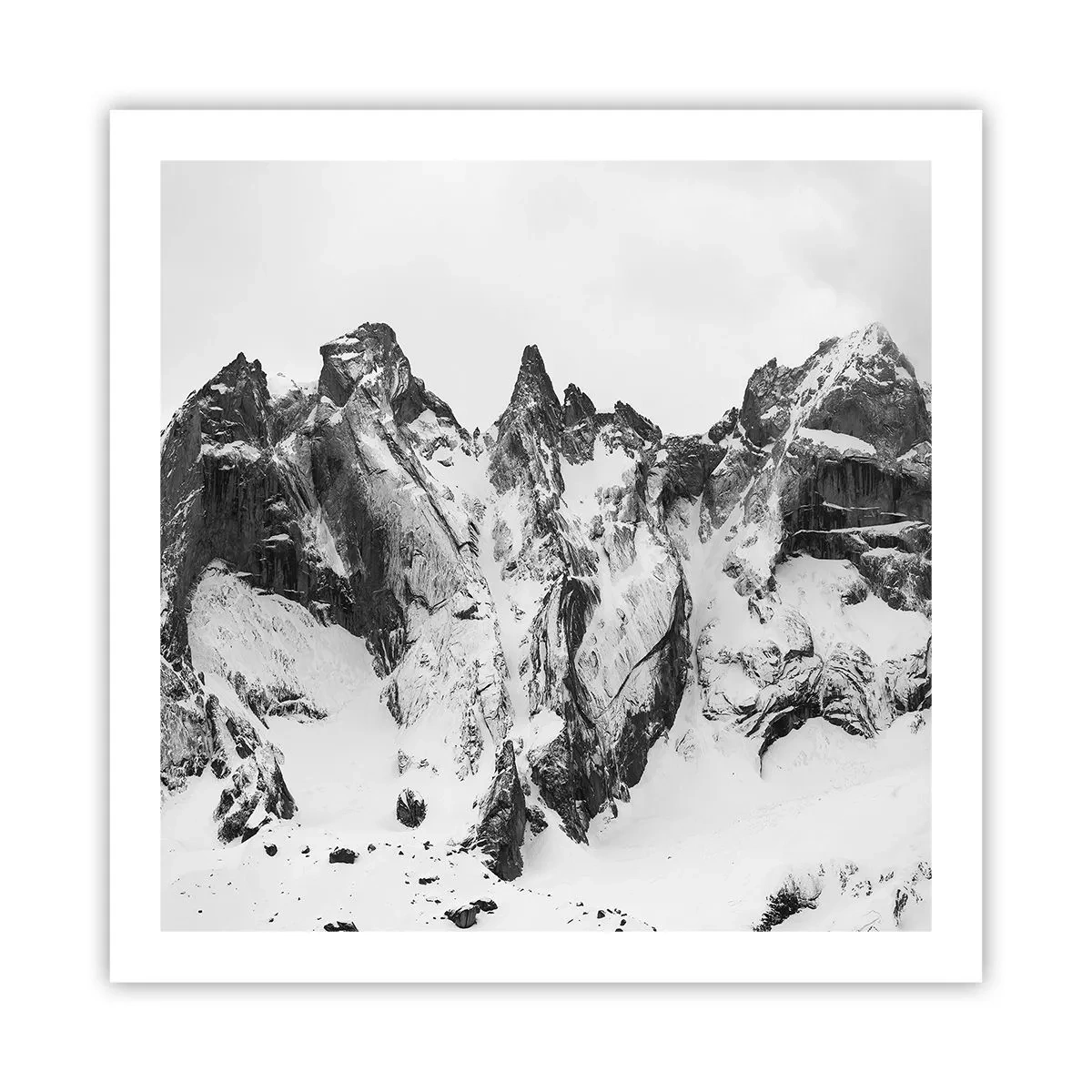 Affisch - Granitfarlig bergsrygg - 60x60 cm
