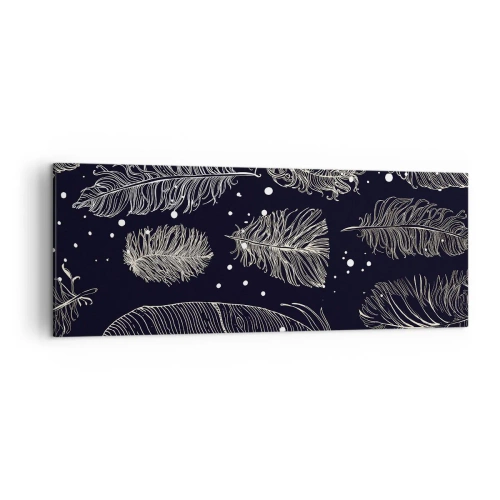 Canvastavla - Bild på duk - Fjäderspets - 140x50 cm