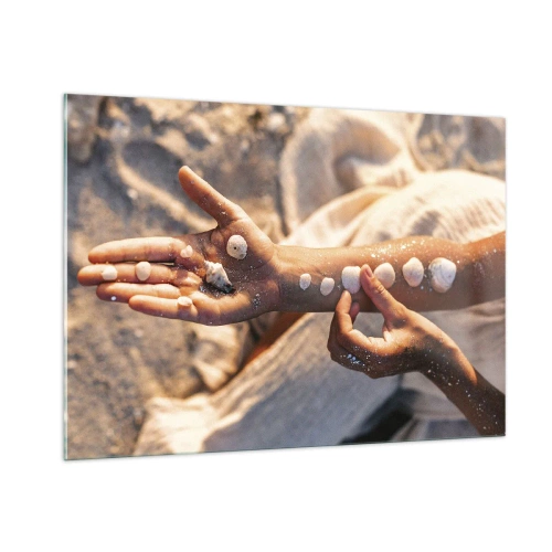 Glastavla - Bild på glas - Skönhet inom handens räckvidd - 100x70 cm