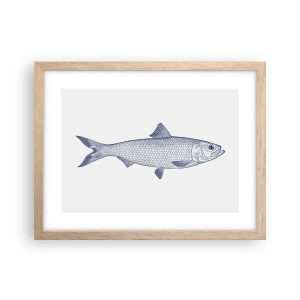 Affisch i ram av ljusek - Hälsningar från de nordliga haven - 40x30 cm