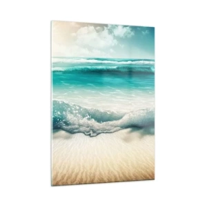 Glastavla - Bild på glas - Lugnet i havet - 50x70 cm