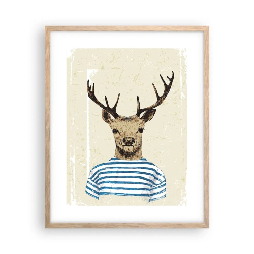 Affisch i ram av ljusek - Ty jag gillar randiga tröjor! - 40x50 cm