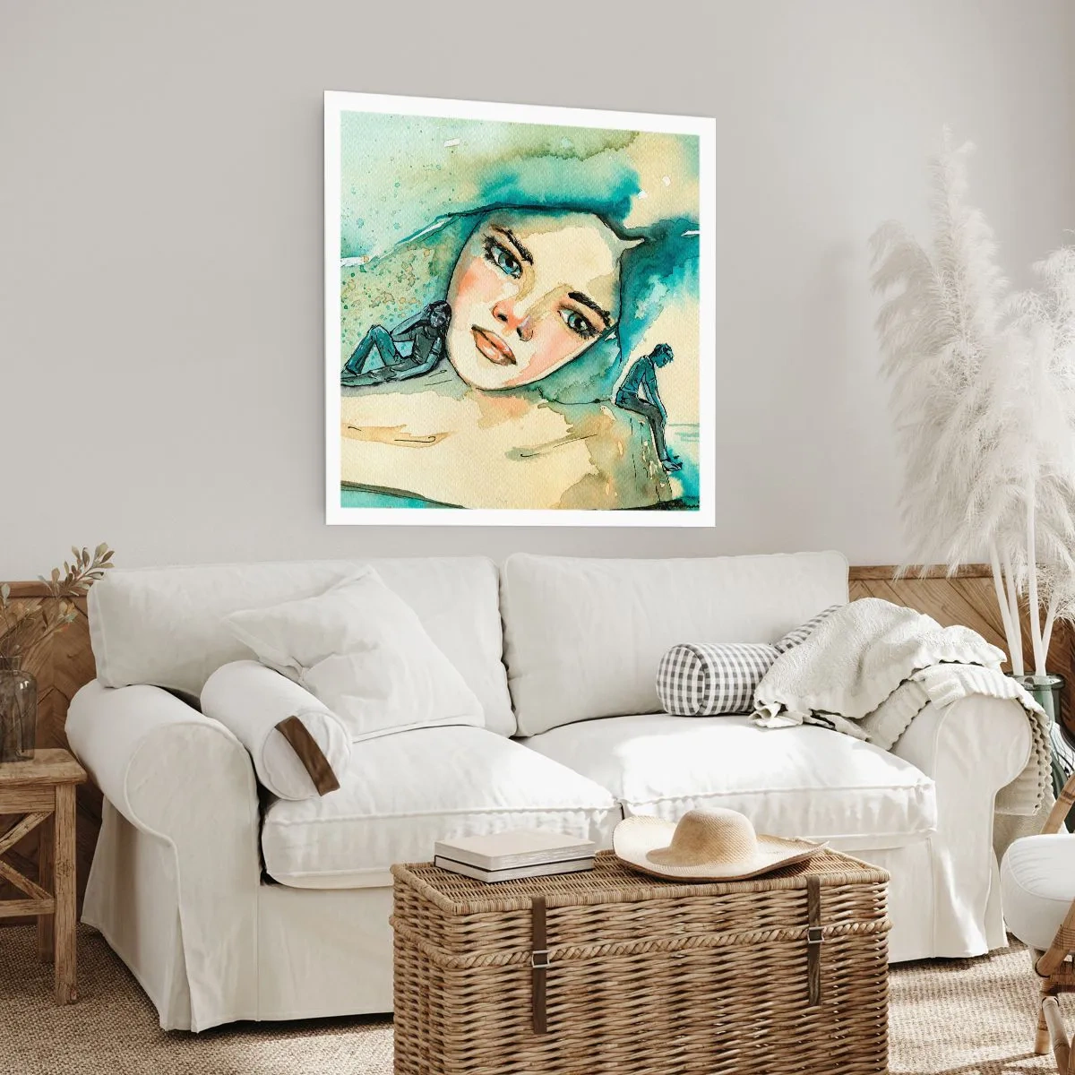 Affisch - Am I blue? - 40x40 cm