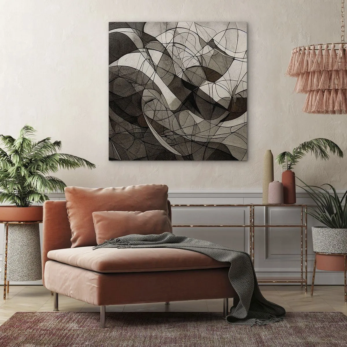 Canvastavla - Bild på duk - Cirkulation av jordens färger - 70x70 cm