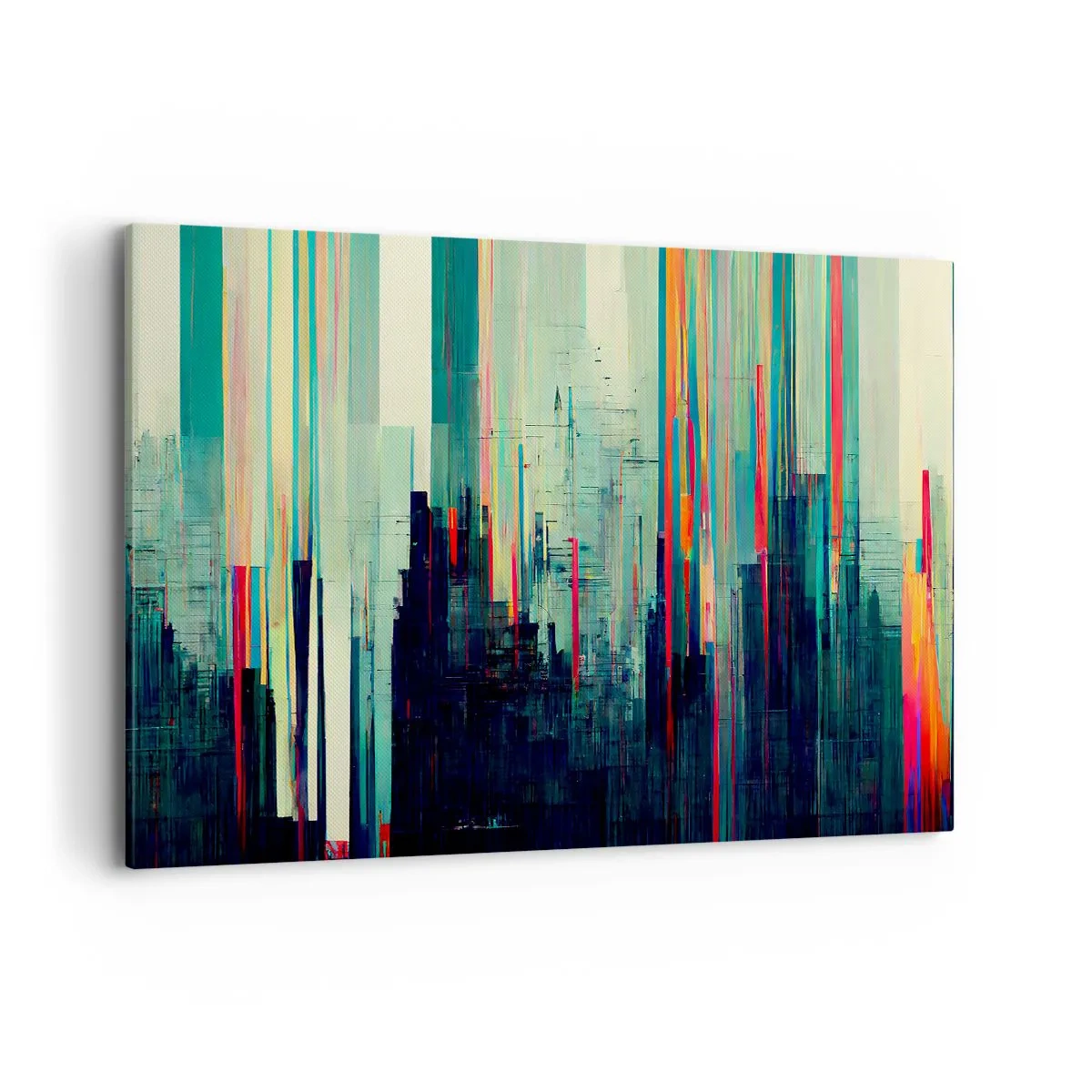 Canvastavla - Bild på duk - Futuristisk stad - 100x70 cm