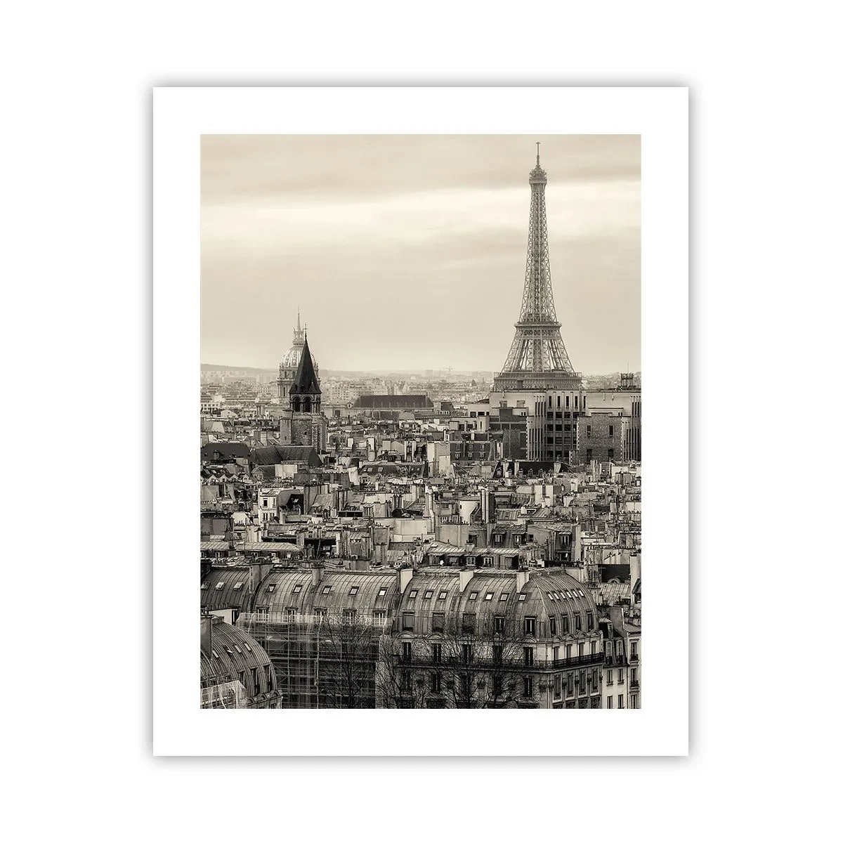 Affisch - Över Paris tak - 40x50 cm