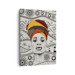 Canvastavla - Bild på duk - Afrikanskt porträtt - 50x70 cm