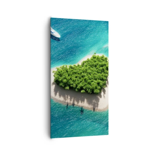 Canvastavla - Bild på duk - Jag älskar sommar - 65x120 cm