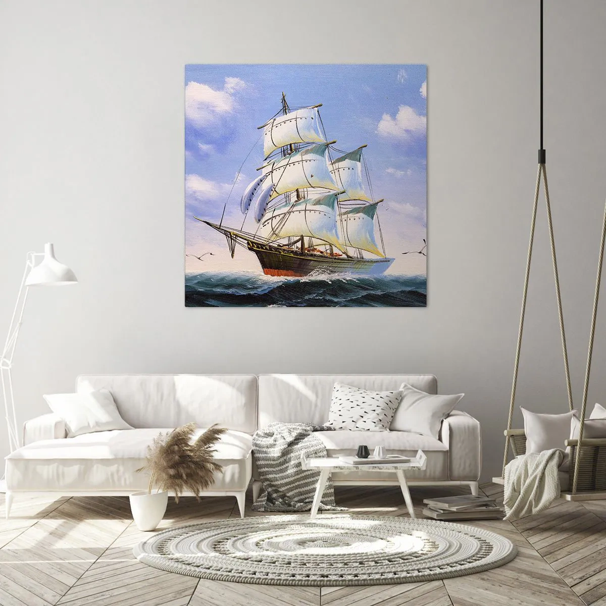 Canvastavla - Bild på duk - Stolt med vinden - 50x50 cm