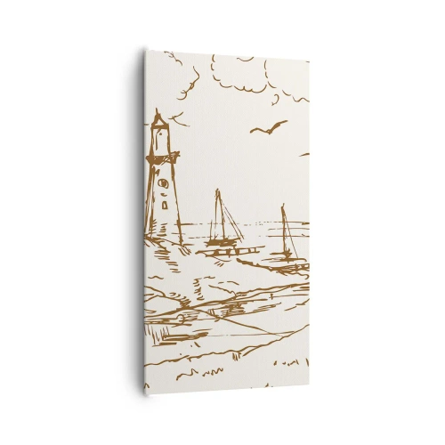 Canvastavla - Bild på duk - Sommarminnets kontur - 65x120 cm