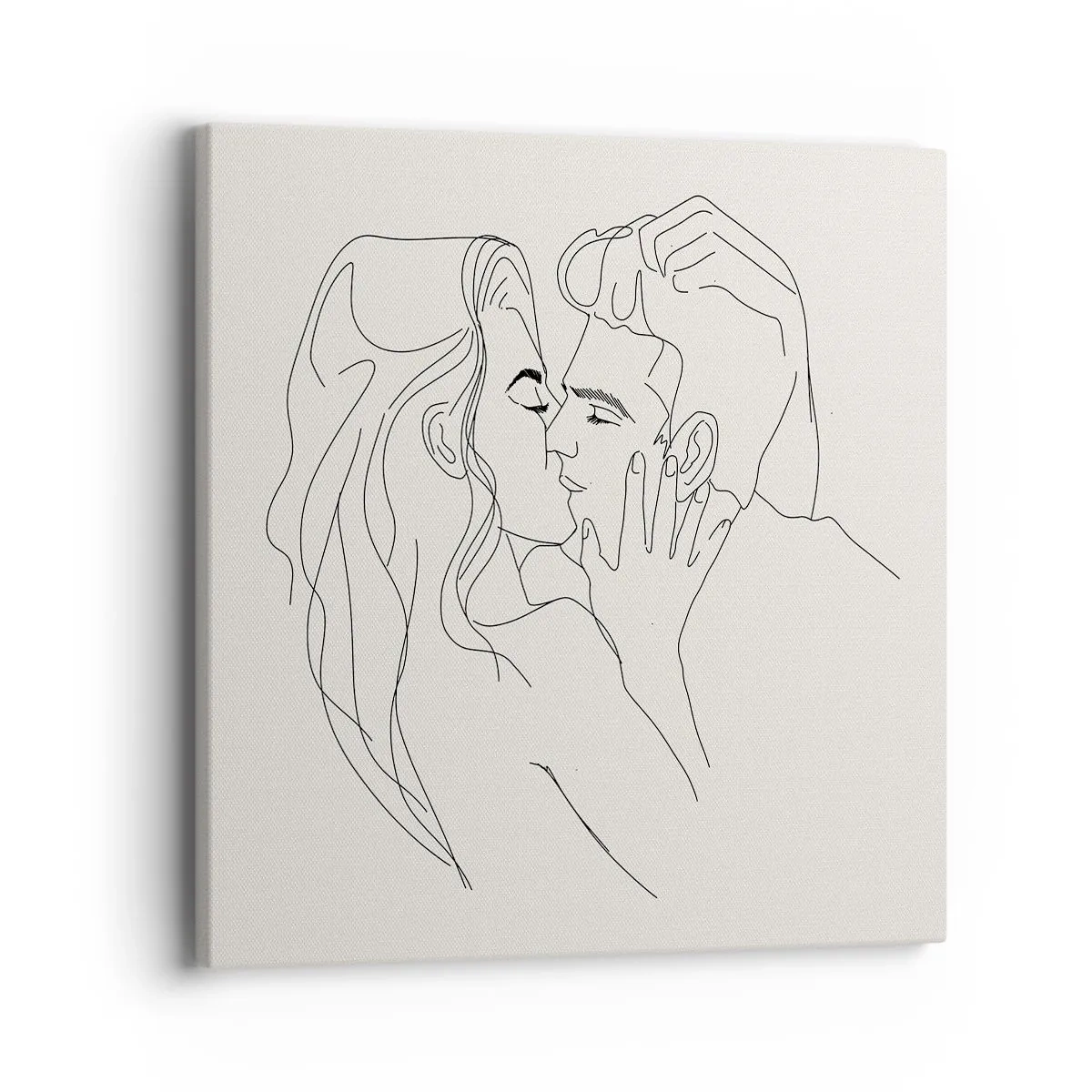 Canvastavla - Bild på duk - I kärlekens famn - 40x40 cm