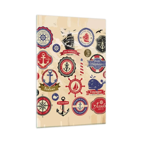 Glastavla - Bild på glas - Seglarbroderskap - 80x120 cm