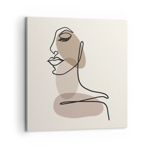 Canvastavla - Bild på duk - Skönhetens säkra linje - 50x50 cm
