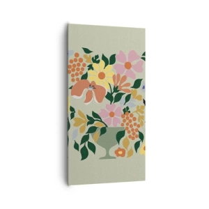Canvastavla - Bild på duk - En bukett full av liv - 65x120 cm