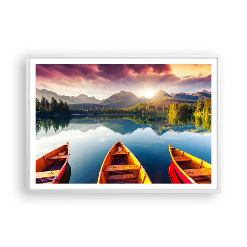 Affisch i vit ram - Ingenting mot naturen - 100x70 cm