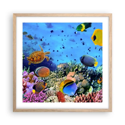 Affisch i ram av ljusek - Vad vet vi om livet... - 50x50 cm