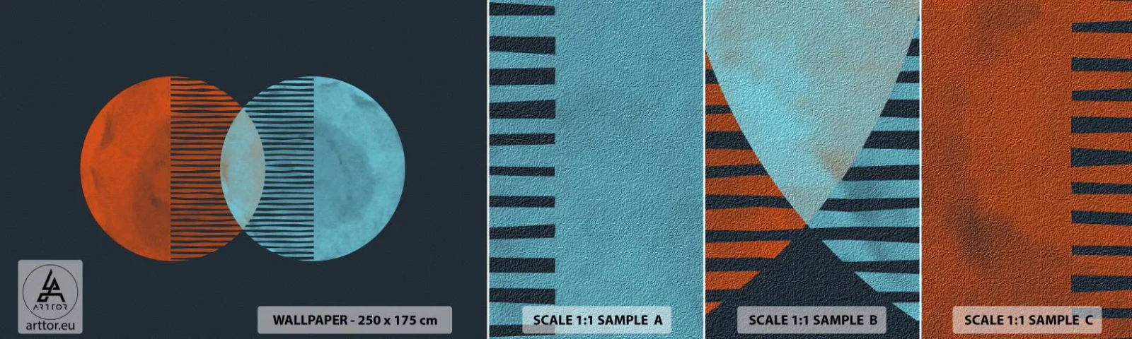 Fototapet Prov Standard Eco - Astronomisk fantasi - Abstraktion, Bit, Modernt mönster - 100x30 cm