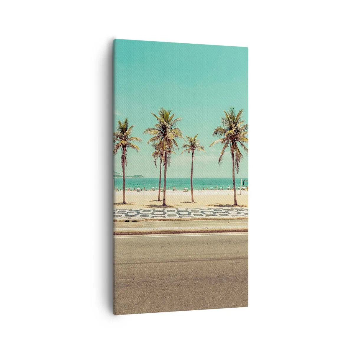 Canvastavla - Bild på duk - På stranden - 55x100 cm