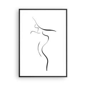 Affisch i svart ram - Svårfångad som en våg - 70x100 cm