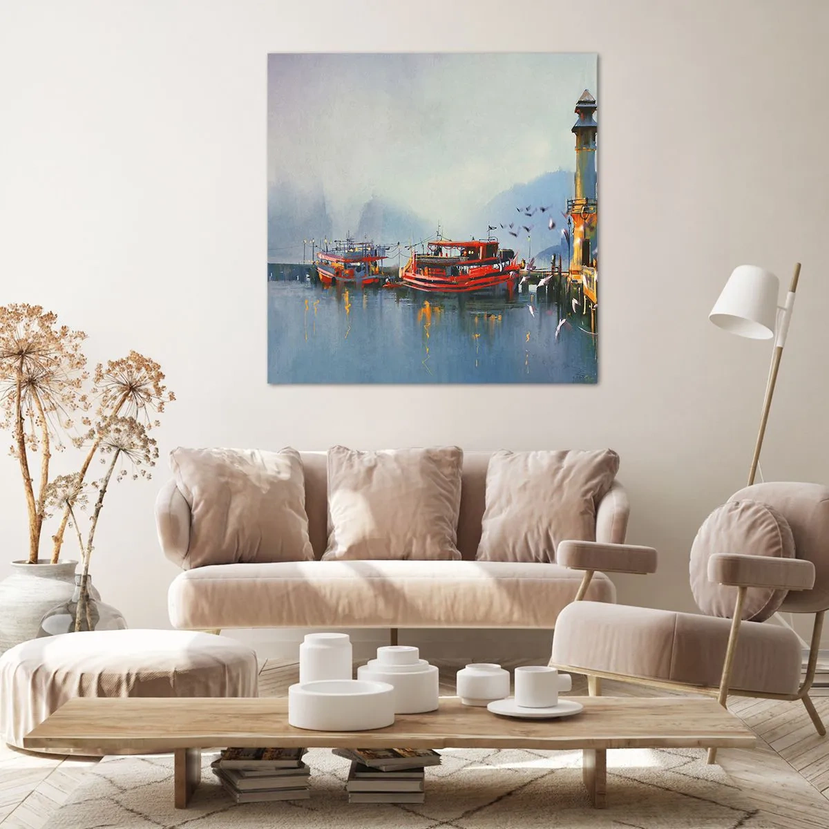 Canvastavla - Bild på duk - Världens ände - 70x70 cm
