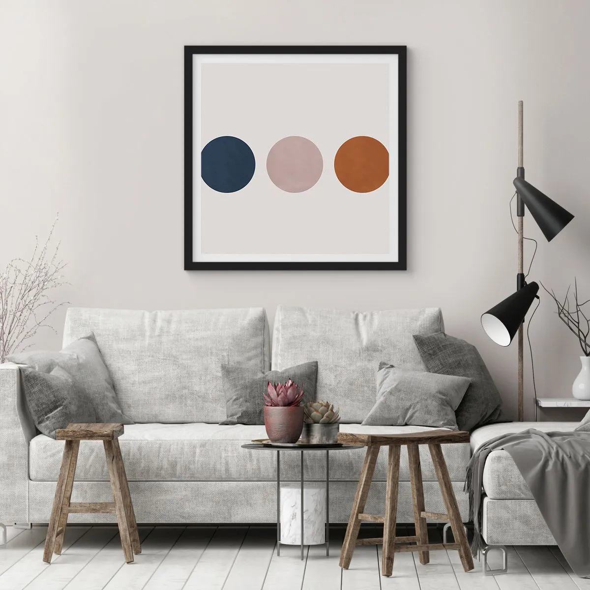 Affisch i svart ram - Perfektionens symbol - 40x40 cm