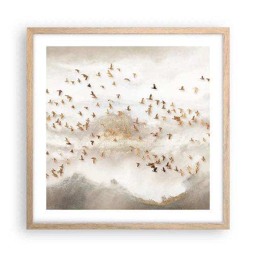 Affisch i ram av ljusek - Det är dags... - 50x50 cm