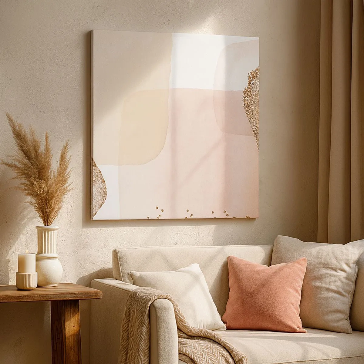 Canvastavla - Bild på duk - Titta genom färgen - 30x30 cm