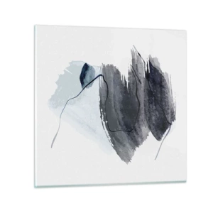 Glastavla - Bild på glas - Intensitet och rörelse - 40x40 cm