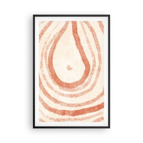 Affisch i svart ram - Korallringar - komposition - 61x91 cm