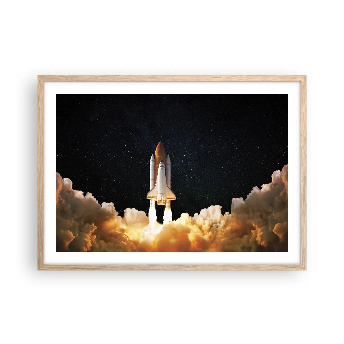 Affisch i ram av ljusek - Ad astra! - 70x50 cm