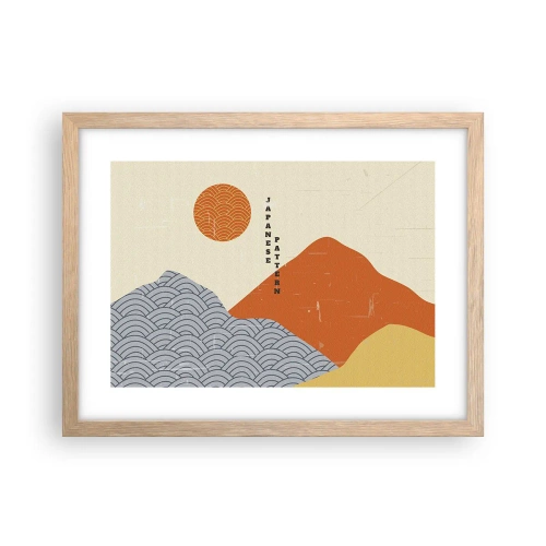 Affisch i ram av ljusek - I den japanska andan - 40x30 cm