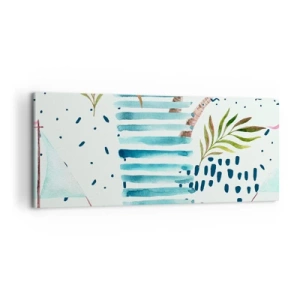 Canvastavla - Bild på duk - Semester under palmerna - 100x40 cm