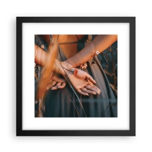 Affisch i svart ram - Bunden till naturen - 30x30 cm