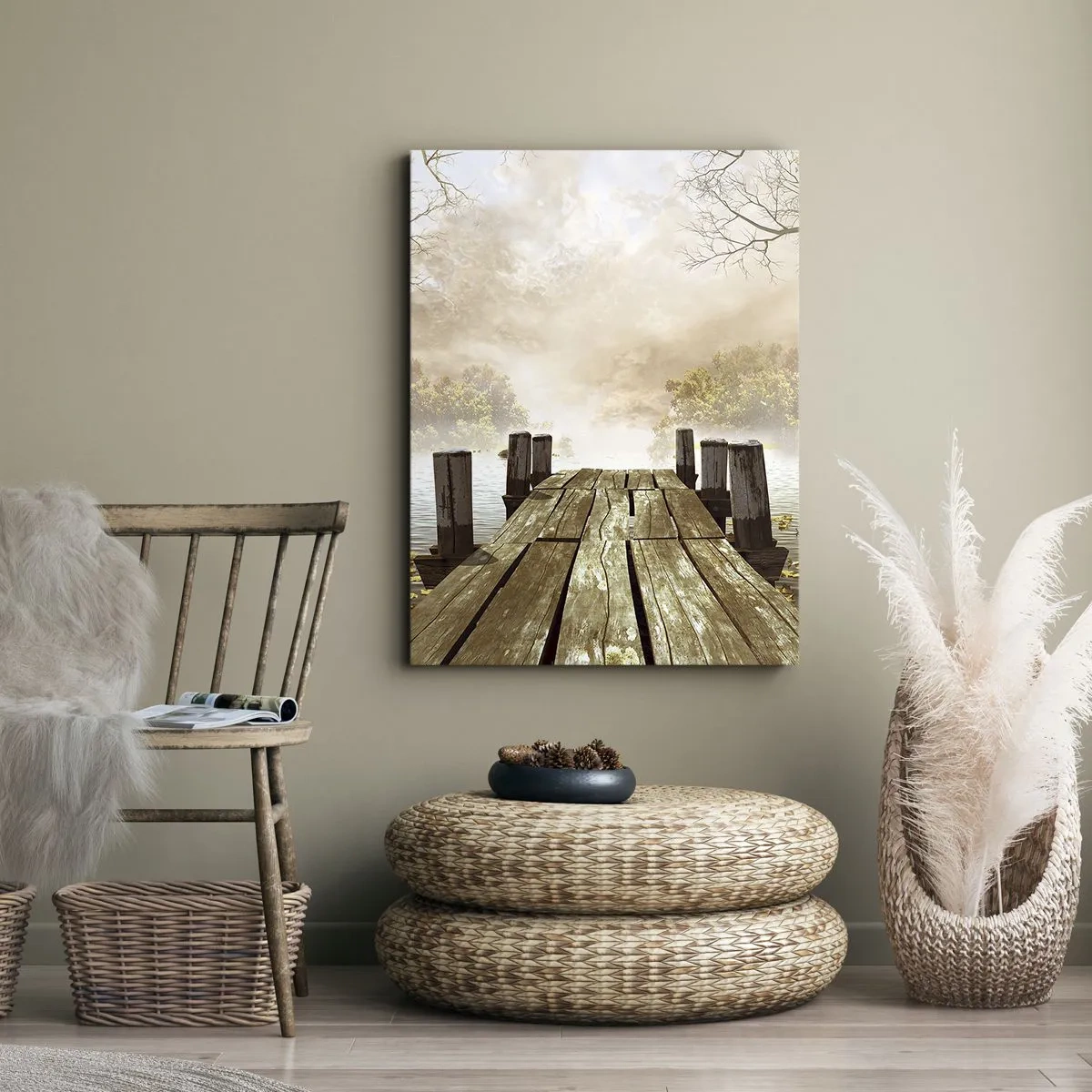 Canvastavla - Bild på duk - Höstledsen - 55x100 cm